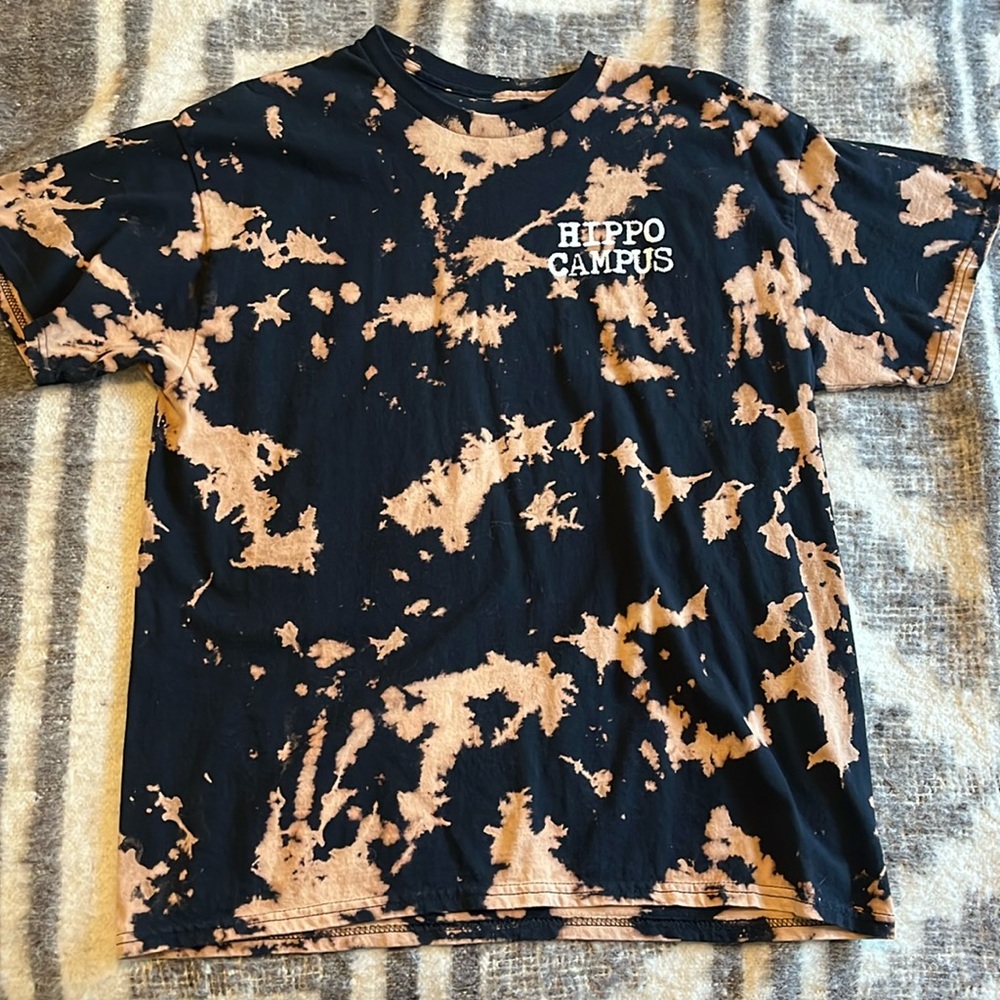Bleach Washed Hippo Campus Band Tee- L